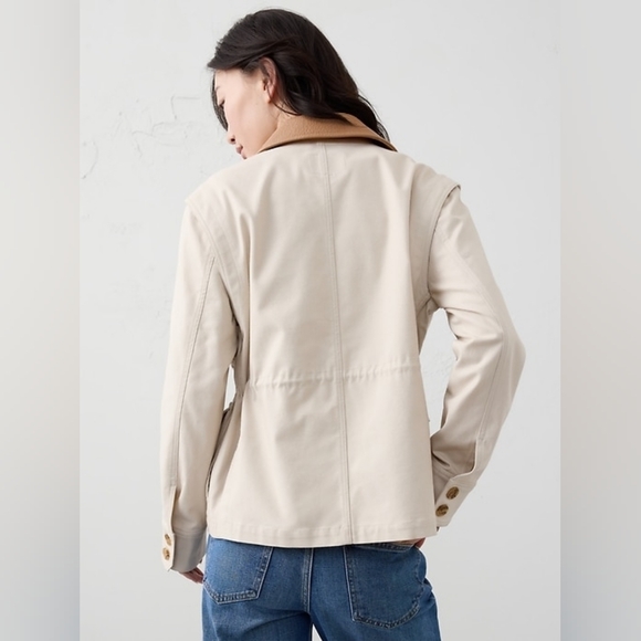 NWT Banana Republic Canvas Barn Jacket Cream - Picture 3 of 4
